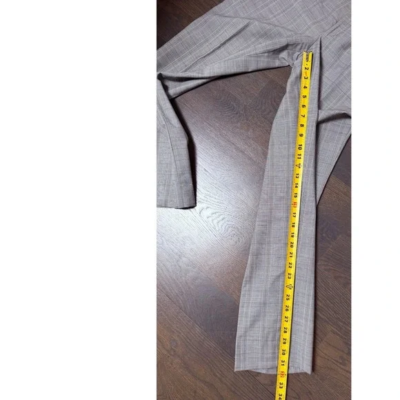 Yves Saint Laurent Pour Homme Grey Glen Plaid Super 120s Wool Suit Italy 48 7R - Picture 11 of 14